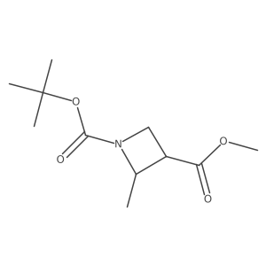 1-(Tert-butyl) 3-methyl cis-2-methylazetidine-1,3-dicarboxylate Structure