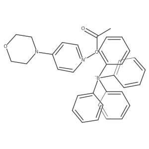 1-Acetoxy-4-morpholinopyridin-1-ium tetraphenylborate结构式
