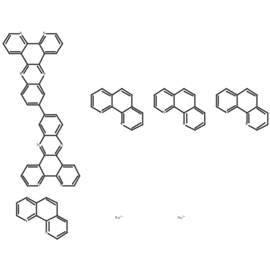 Ruthenium-[|I-(11,11'-bidipyrido[3,2-a:2',3'-c]phenazine-|EN4,|EN5:|EN4',|EN5')]tetrakis(1,10-phenanthroline-|EN1,|EN10)di-结构式