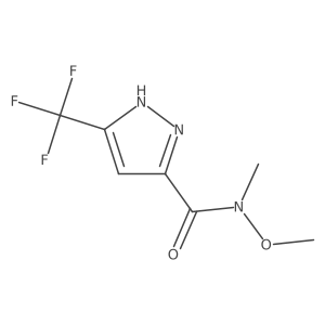 N-methoxy-N-methyl-5-(trifluoromethyl)-1H-pyrazole-3-carboxamide结构式