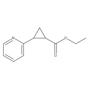 trans-Ethyl 2-(pyridin-2-yl)cyclopropanecarboxylate Structure