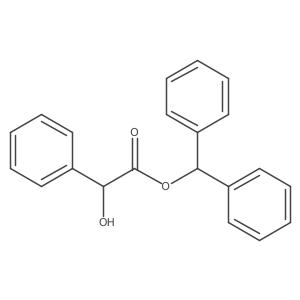 Diphenylmethyl I+/--hydroxybenzeneacetate结构式