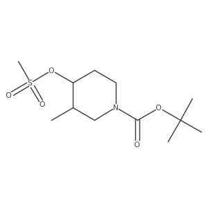 Tert-butyl 3-methyl-4-((methylsulfonyl)oxy)piperidine-1-carboxylate Structure