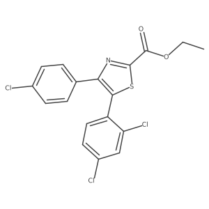 Ethyl 4-(4-chlorophenyl)-5-(2,4-dichlorophenyl)-1,3-thiazole-2-carboxylate Structure