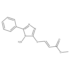 2-Propenoic acid, 3-[(4-amino-5-phenyl-4H-1,2,4-triazol-3-yl)thio]-, methyl ester, (Z)-结构式