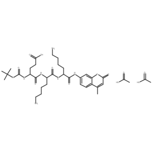 Boc-Glu-Lys-Lys-AMC acetate结构式