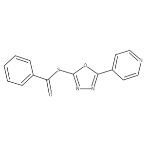 S-[5-(4-Pyridinyl)-1,3,4-oxadiazol-2-yl] benzenecarbothioate Structure