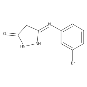 3-((3-Bromophenyl)amino)-1h-pyrazol-5(4h)-one Structure