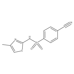 4-Cyano-n-(4-methylthiazol-2-yl)benzenesulfonamide结构式