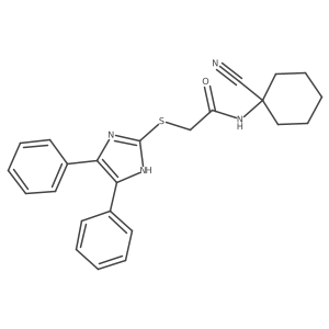 N-(1-cyanocyclohexyl)-2-[(4,5-diphenyl-1H-imidazol-2-yl)sulfanyl]acetamide Structure