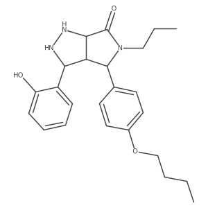 4-(4-Butoxyphenyl)-3-(2-hydroxyphenyl)-5-propyl-1,2,3,3a,4,6a-hexahydropyrrolo[3,4-c]pyrazol-6-one Structure