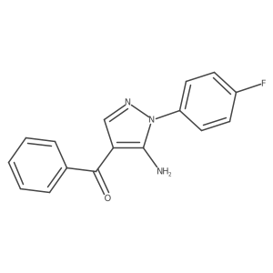 (5-amino-1-(4-fluorophenyl)-1H-pyrazol-4-yl)(phenyl)methanone结构式