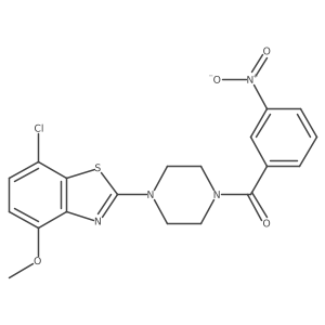 (4-(7-Chloro-4-methoxybenzo[d]thiazol-2-yl)piperazin-1-yl)(3-nitrophenyl)methanone Structure