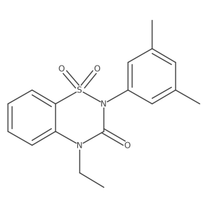 2-(3,5-dimethylphenyl)-4-ethyl-3,4-dihydro-2H-1lambda6,2,4-benzothiadiazine-1,1,3-trione结构式