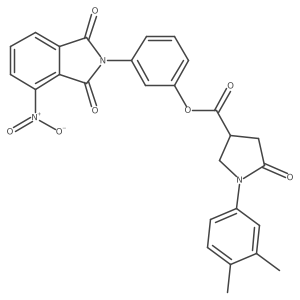 3-(1,3-Dihydro-4-nitro-1,3-dioxo-2H-isoindol-2-yl)phenyl 1-(3,4-dimethylphenyl)-5-oxo-3-pyrrolidinecarboxylate Structure
