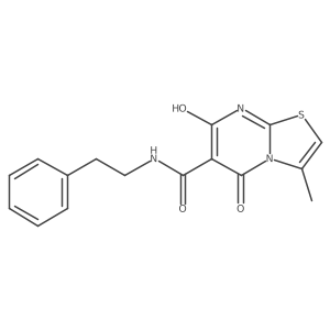 7-hydroxy-3-methyl-5-oxo-N-phenethyl-5H-thiazolo[3,2-a]pyrimidine-6-carboxamide结构式