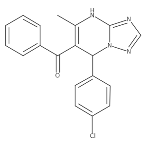 Methanone, [7-(4-chlorophenyl)-1,7-dihydro-5-methyl[1,2,4]triazolo[1,5-a]pyrimidin-6-yl]phenyl- Structure