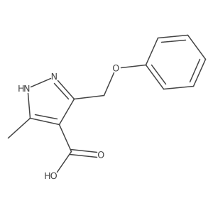 3-methyl-5-(phenoxymethyl)-1H-pyrazole-4-carboxylic acid Structure