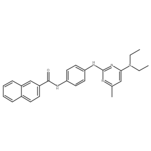 N-(4-((4-(diethylamino)-6-methylpyrimidin-2-yl)amino)phenyl)-2-naphthamide结构式