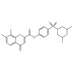 N-{4-[(2,6-dimethylmorpholin-4-yl)sulfonyl]phenyl}-7,8-dimethyl-4-oxo-4H-chromene-2-carboxamide Structure