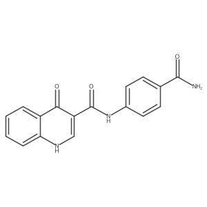N-(4-carbamoylphenyl)-4-hydroxyquinoline-3-carboxamide结构式
