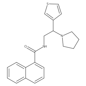 N-(2-(pyrrolidin-1-yl)-2-(thiophen-3-yl)ethyl)-1-naphthamide Structure
