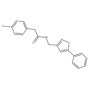 2-(4-chlorophenyl)-N-((5-phenylisoxazol-3-yl)methyl)acetamide结构式