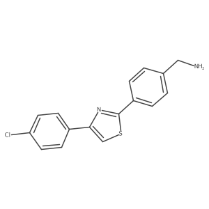 Benzenemethanamine, 4-[4-(4-chlorophenyl)-2-thiazolyl]-结构式