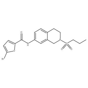5-bromo-N-(2-(propylsulfonyl)-1,2,3,4-tetrahydroisoquinolin-7-yl)furan-2-carboxamide Structure