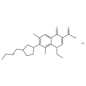 Merafloxacin hydrochloride, (S)- Structure