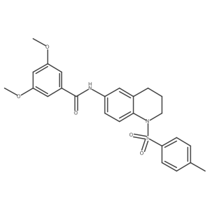 3,5-dimethoxy-N-(1-tosyl-1,2,3,4-tetrahydroquinolin-6-yl)benzamide结构式