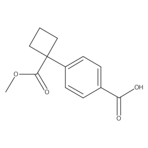 4-(1-(Methoxycarbonyl)cyclobutyl)benzoic acid Structure