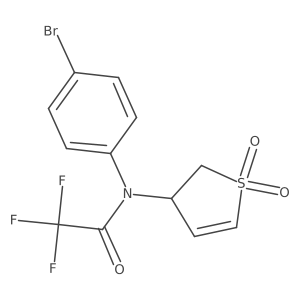 N-(4-bromophenyl)-N-(1,1-dioxido-2,3-dihydrothiophen-3-yl)-2,2,2-trifluoroacetamide结构式