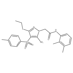2-(5-amino-3-(ethylthio)-4-tosyl-1H-pyrazol-1-yl)-N-(2,3-dimethylphenyl)acetamide Structure