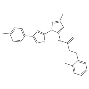 N-(3-methyl-1-(4-(p-tolyl)thiazol-2-yl)-1H-pyrazol-5-yl)-2-(o-tolyloxy)acetamide Structure