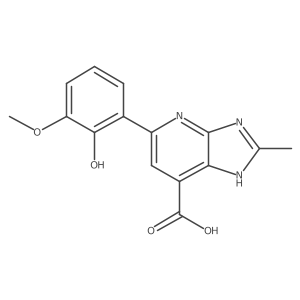 5-(2-hydroxy-3-methoxyphenyl)-2-methyl-3H-imidazo[4,5-b]pyridine-7-carboxylic acid Structure