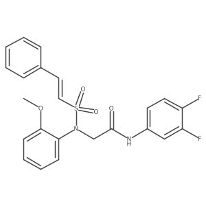 N-(3,4-difluorophenyl)-2-[N-(2-methoxyphenyl)-2-phenylethenesulfonamido]acetamide Structure