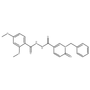 1-benzyl-N'-(2,4-dimethoxybenzoyl)-6-oxo-1,6-dihydropyridine-3-carbohydrazide结构式