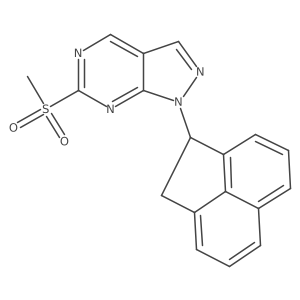 1-(1,2-Dihydroacenaphthylen-1-yl)-6-(methylsulfonyl)-1h-pyrazolo[3,4-d]pyrimidine Structure