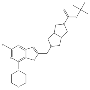 1,1-Dimethylethyl 5-[[2-chloro-4-(4-morpholinyl)furo[3,2-d]pyrimidin-6-yl]methyl]hexahydropyrrolo[3,4-c]pyrrole-2(1H)-carboxylate结构式