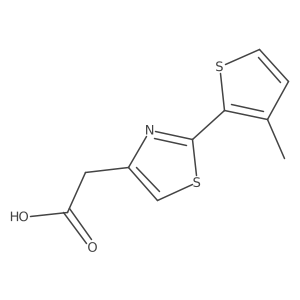 2-(3-Methyl-2-thienyl)-4-thiazoleacetic acid Structure