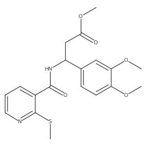 Methyl 3-(3,4-dimethoxyphenyl)-3-{[2-(methylsulfanyl)pyridin-3-yl]formamido}propanoate结构式