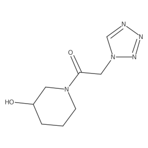 1-(3-hydroxypiperidin-1-yl)-2-(1H-1,2,3,4-tetrazol-1-yl)ethan-1-one Structure
