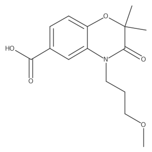 4-(3-Methoxypropyl)-2,2-dimethyl-3-oxo-3,4-dihydro-2h-1,4-benzoxazine-6-carboxylic acid结构式