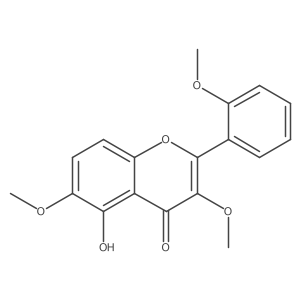 5-Hydroxy-3,6-dimethoxy-2-(2-methoxyphenyl)chromen-4-one Structure