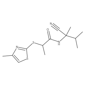 N-(1-cyano-1,2-dimethylpropyl)-2-[(4-methyl-1,3-thiazol-2-yl)sulfanyl]propanamide Structure