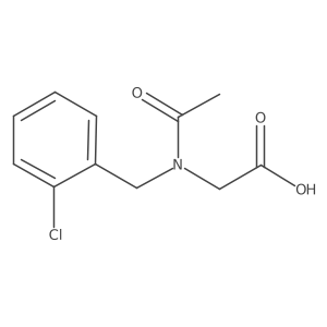 CC(=O)N(CC(=O)O)Cc1ccccc1Cl结构式