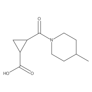 2-(4-Methylpiperidine-1-carbonyl)cyclopropane-1-carboxylic acid Structure
