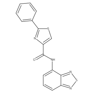 N-(benzo[c][1,2,5]thiadiazol-4-yl)-2-phenylthiazole-4-carboxamide结构式