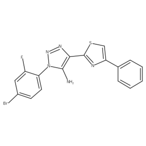 1-(4-bromo-2-fluorophenyl)-4-(4-phenyl-1,3-thiazol-2-yl)-1H-1,2,3-triazol-5-amine Structure